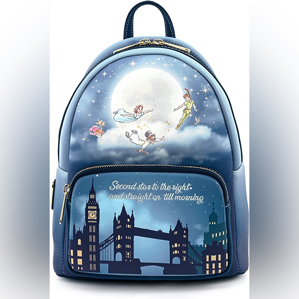 NWT Peter Pan Loungefly Second Star Glow Mini Backpack
